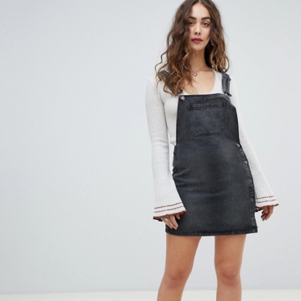 Free People Louise skirtall denim dress
